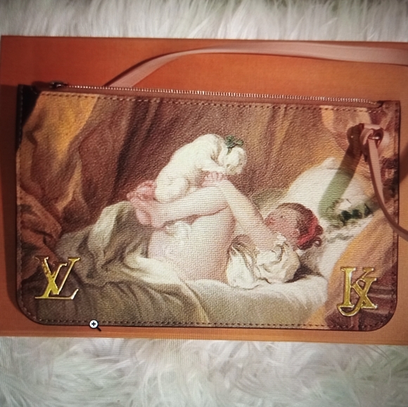 Immaculate & UNUSED LV Jeff Koons Masters Series Fragonard Neverfull Pochette - Picture 5 of 12